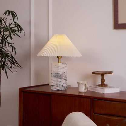 Bianca Marble Table Lamp | Marble | White