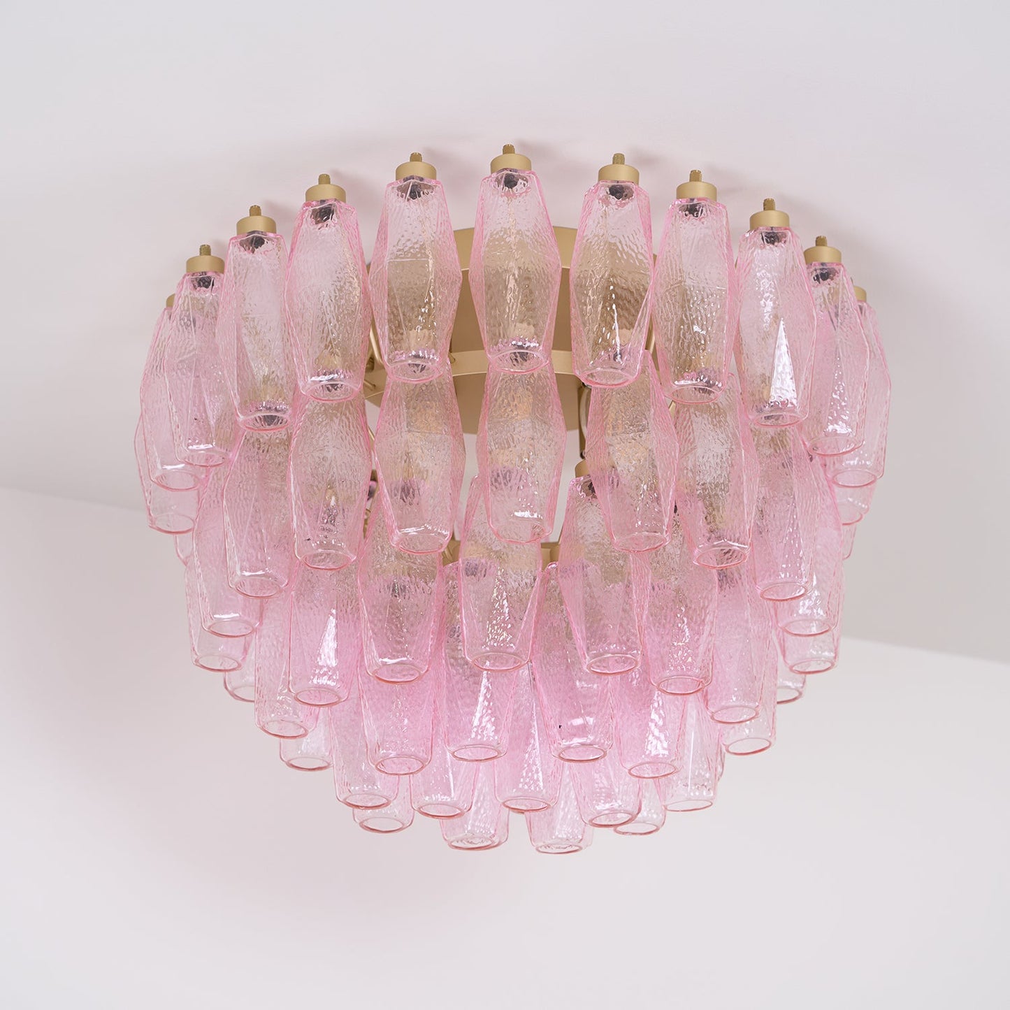 Murano Pink Ceiling Light | Handcrafted Vintage Glass | 65cm Diameter