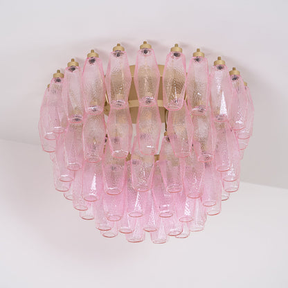 Murano Pink Ceiling Light | Handcrafted Vintage Glass | 65cm Diameter