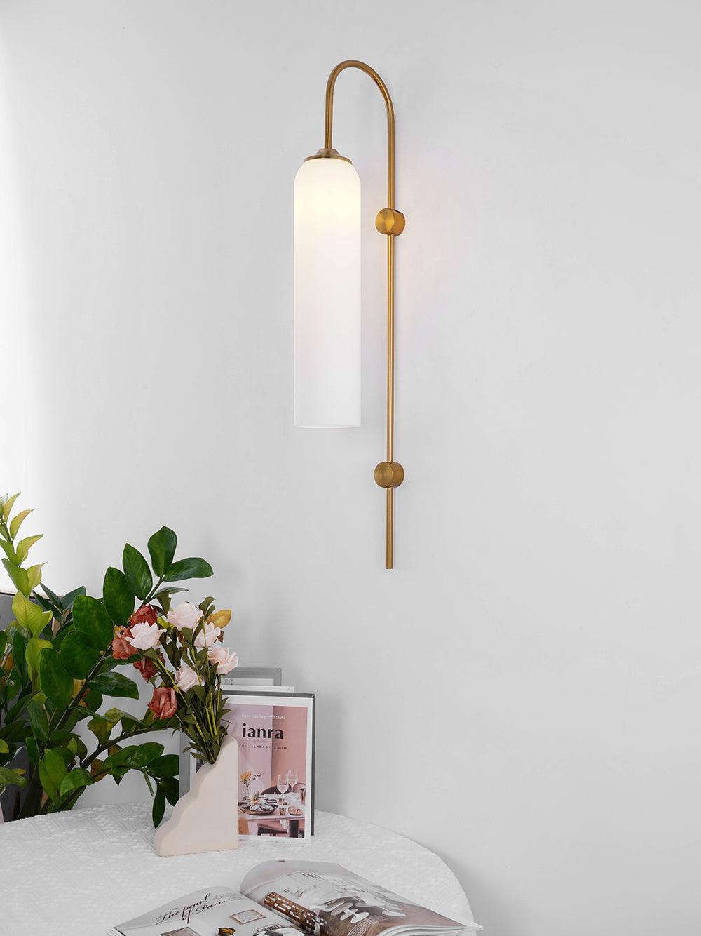 Glass Wall Lamp Set | Mouth-Blown Glass | 2-Pack Black & Gold