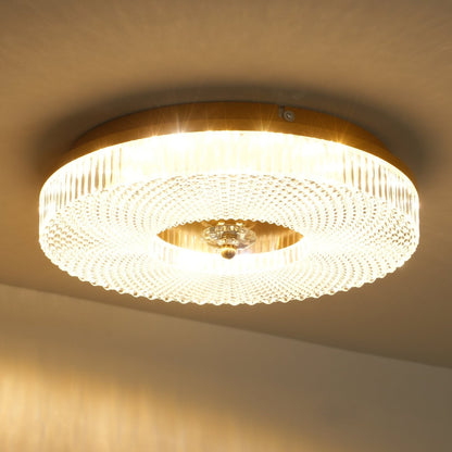 Ayla LED Flush Mount Ceiling Light | Metal & Acrylic | 40cm or 50cm Diameter