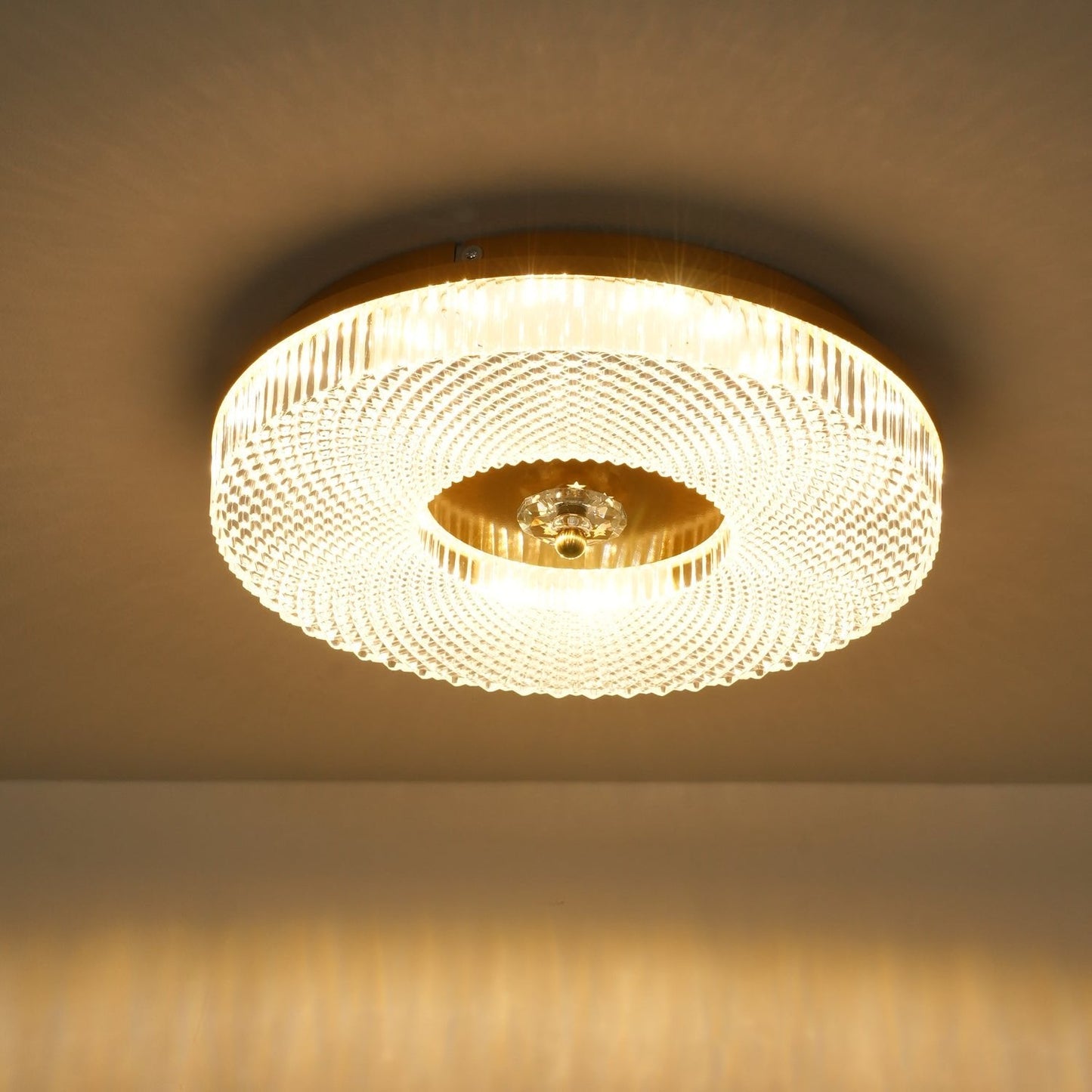 Ayla LED Flush Mount Ceiling Light | Metal & Acrylic | 40cm or 50cm Diameter