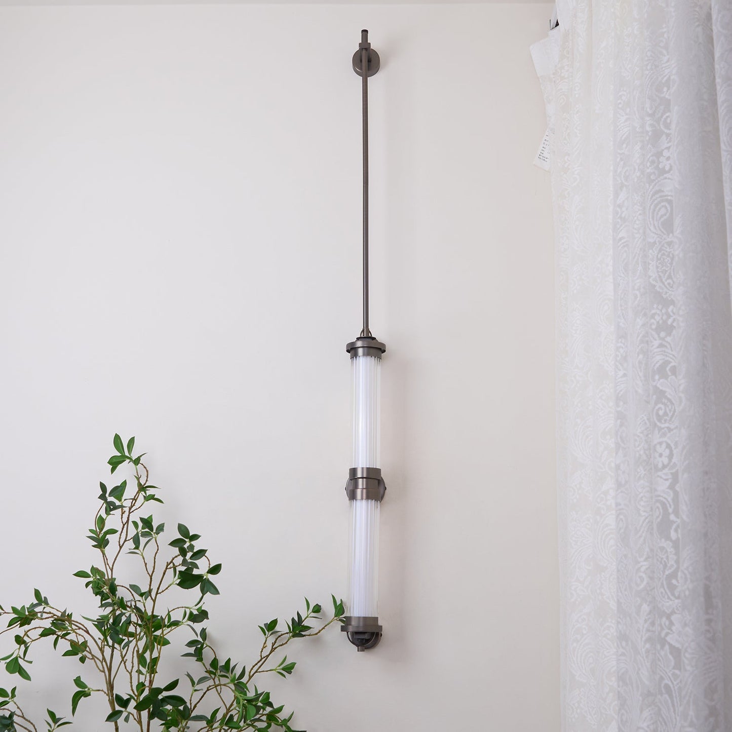 Meridian Vertical Wall Sconce | Glass & Bronze | 120cm