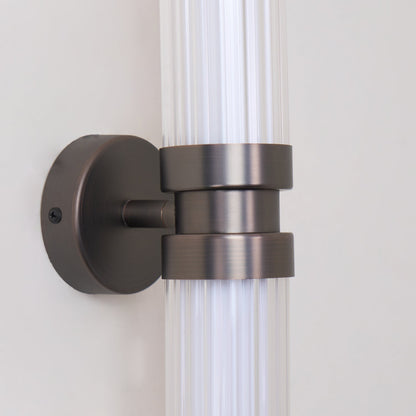 Meridian Vertical Wall Sconce | Glass & Bronze | 120cm