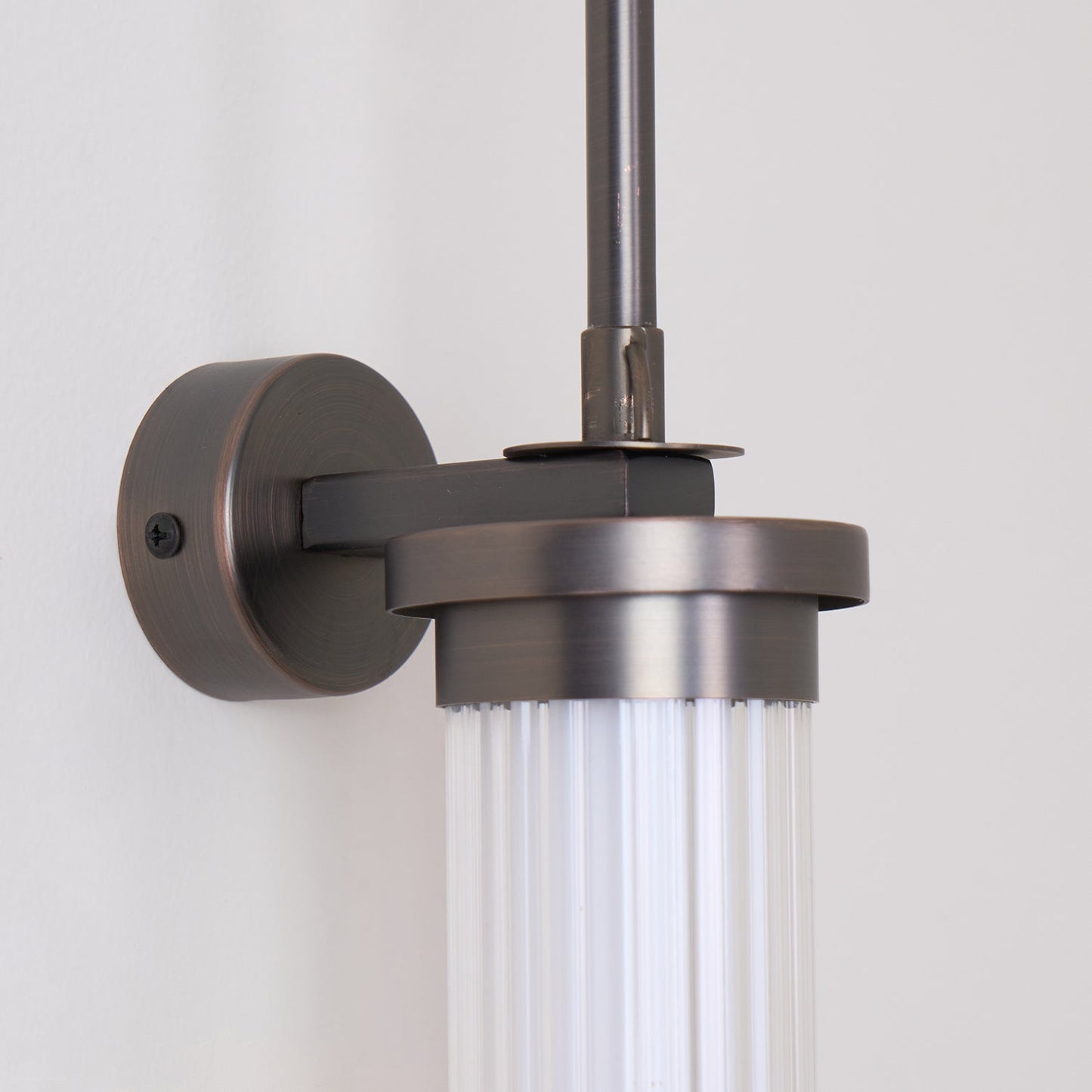 Meridian Vertical Wall Sconce | Glass & Bronze | 120cm
