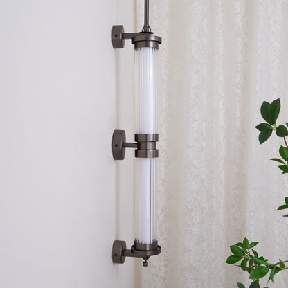 Meridian Vertical Wall Sconce | Glass & Bronze | 120cm