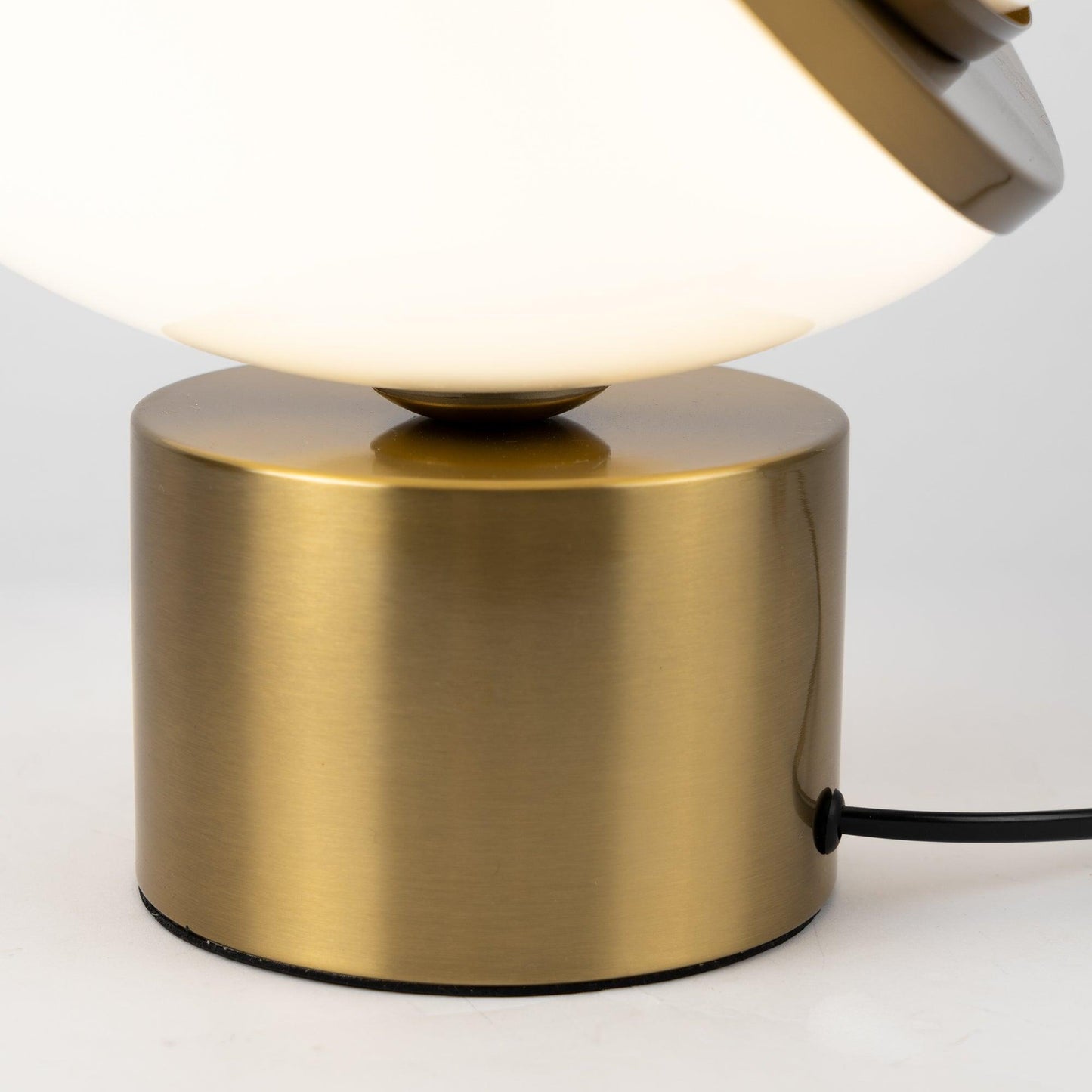 Crescent Table Lamp | Brushed Brass & White Acrylic | 30cm Diameter