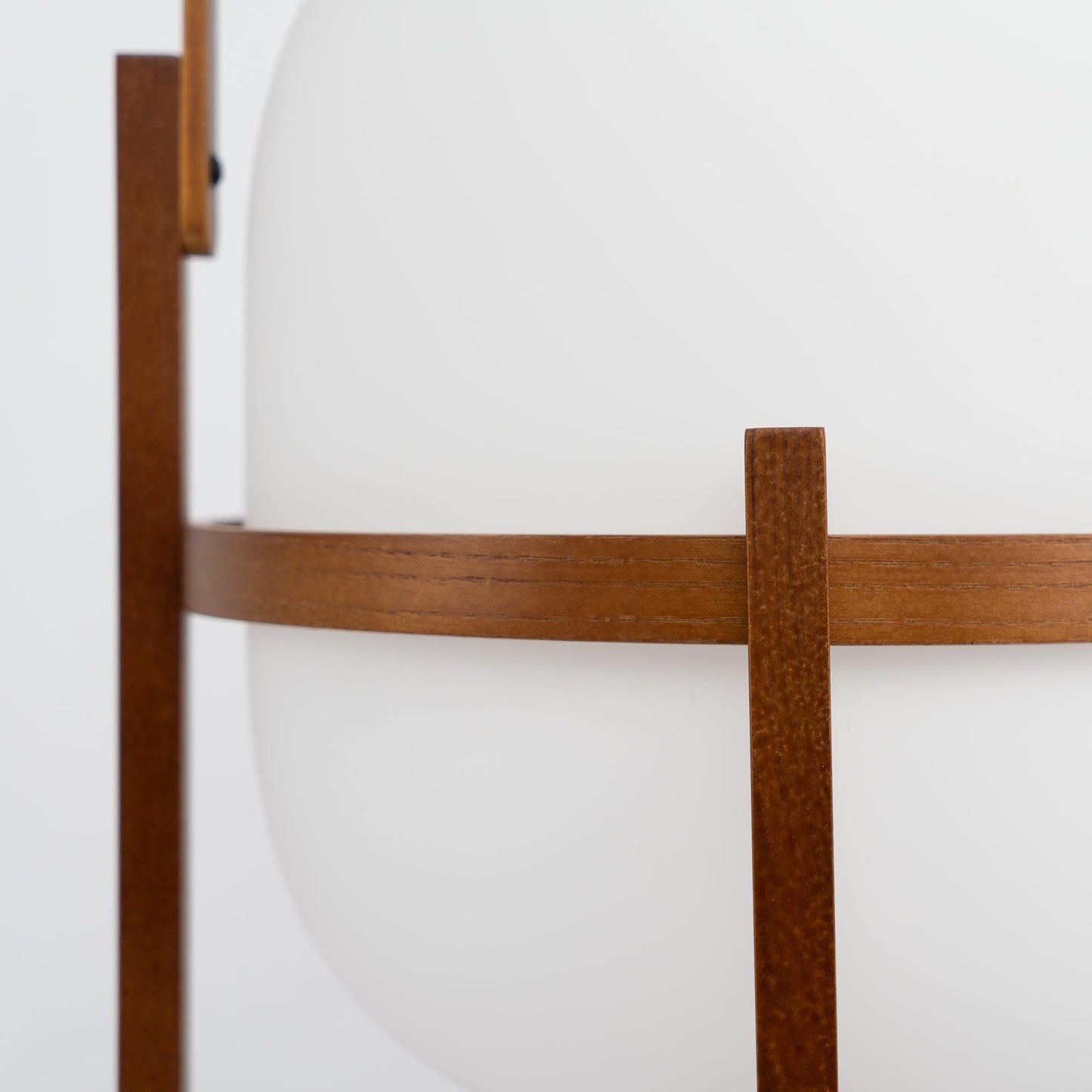Portable Glass Table Lamp | Wood & Glass | Ash or Walnut Finish
