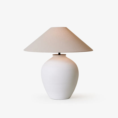 Aterra Table Lamp | Ceramic | White and Beige