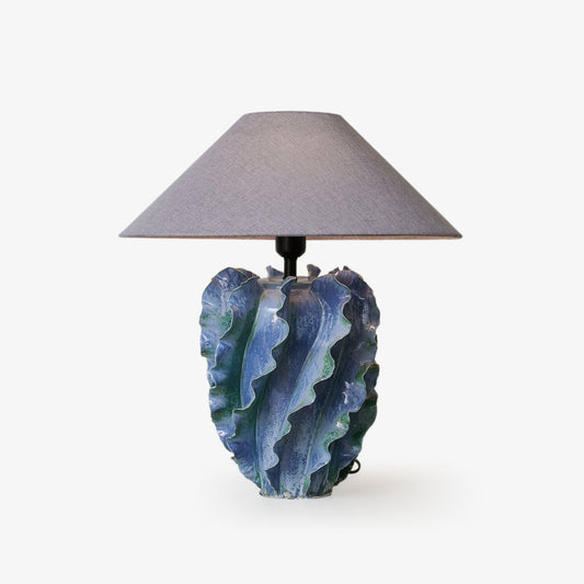 Azure Wave Table Lamp | Ceramic Base | Blue