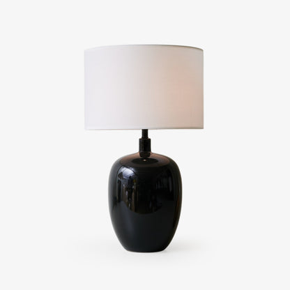 Noir Gloss Table Lamp | Ceramic | Black and White