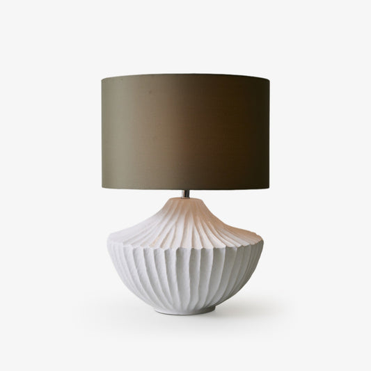 Ceramic Table Lamp | Olive Green Shade | 38cm Diameter