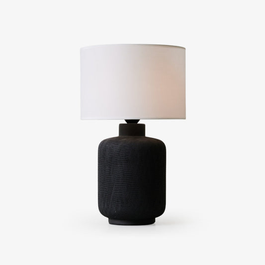 Nocturne Table Lamp | Textured Ceramic | Black and White