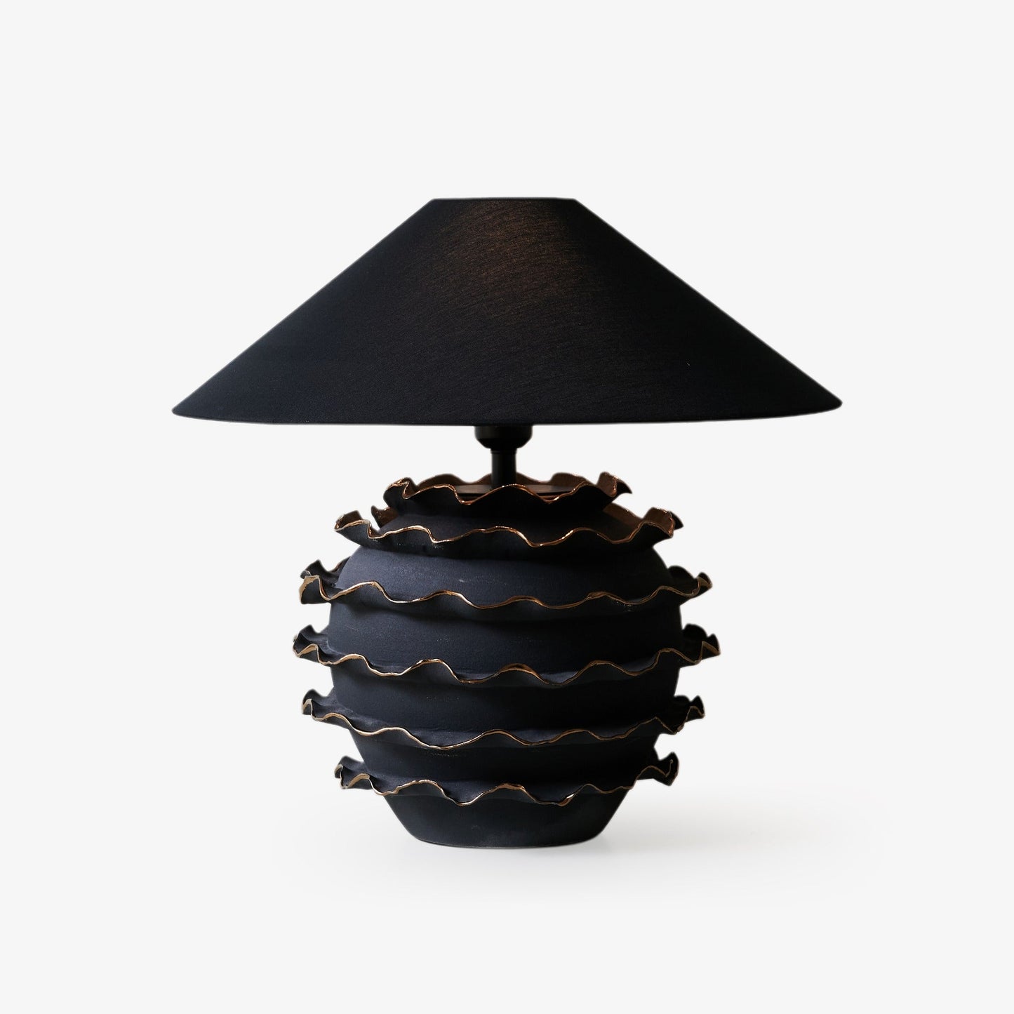 Eclipse Table Lamp | Ceramic Base | Black Shade