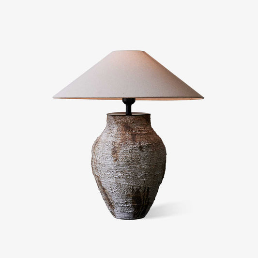Arden Table Lamp | Textured Clay | Beige Shade