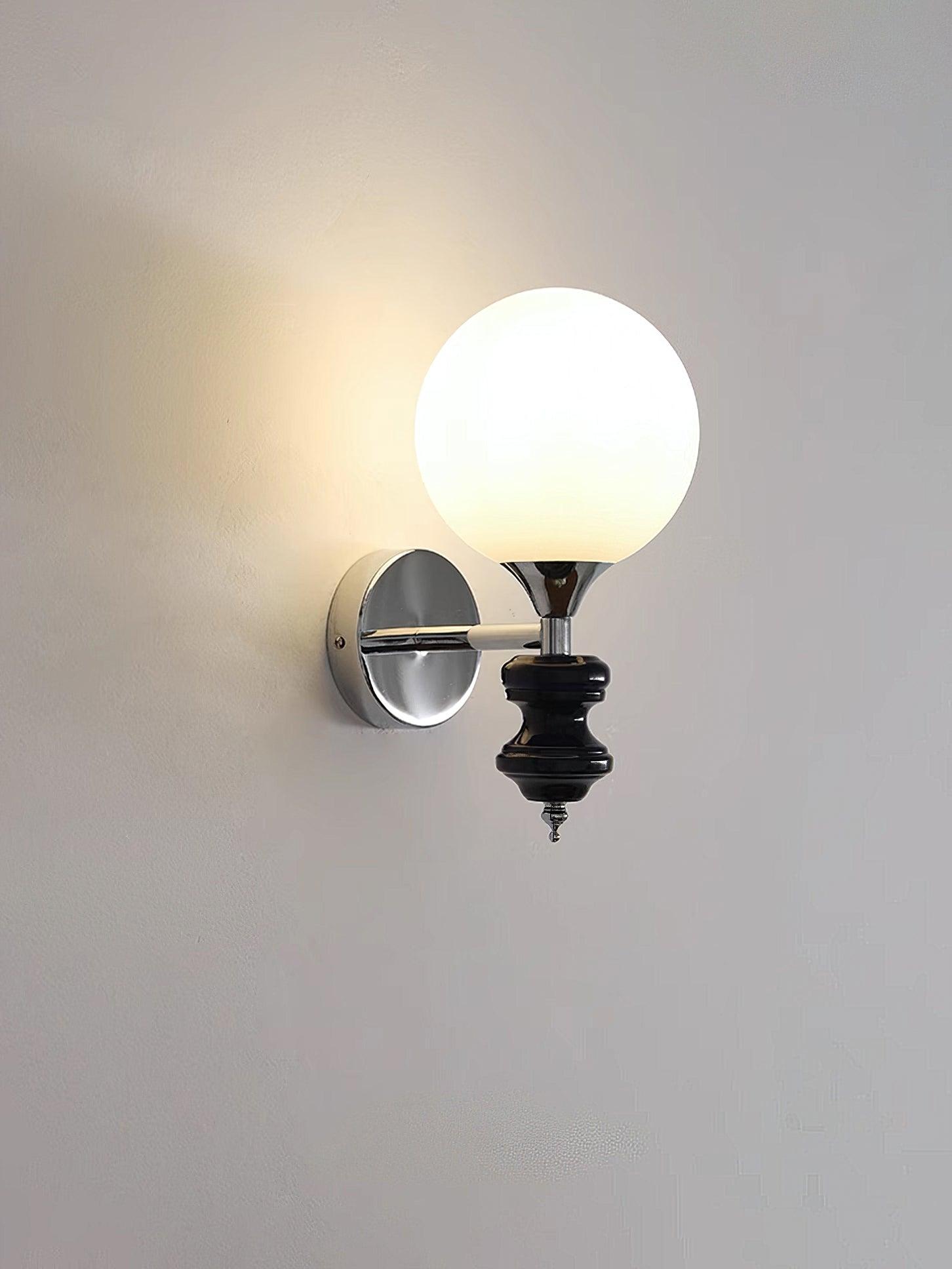 Dalt Wall Light | Metal & Glass | Chrome & Blue