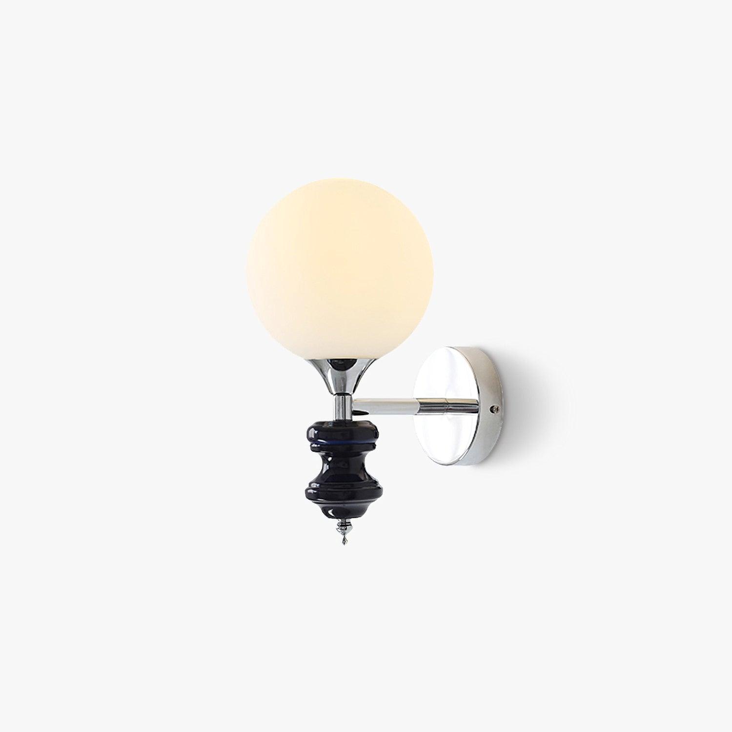 Dalt Wall Light | Metal & Glass | Chrome & Blue