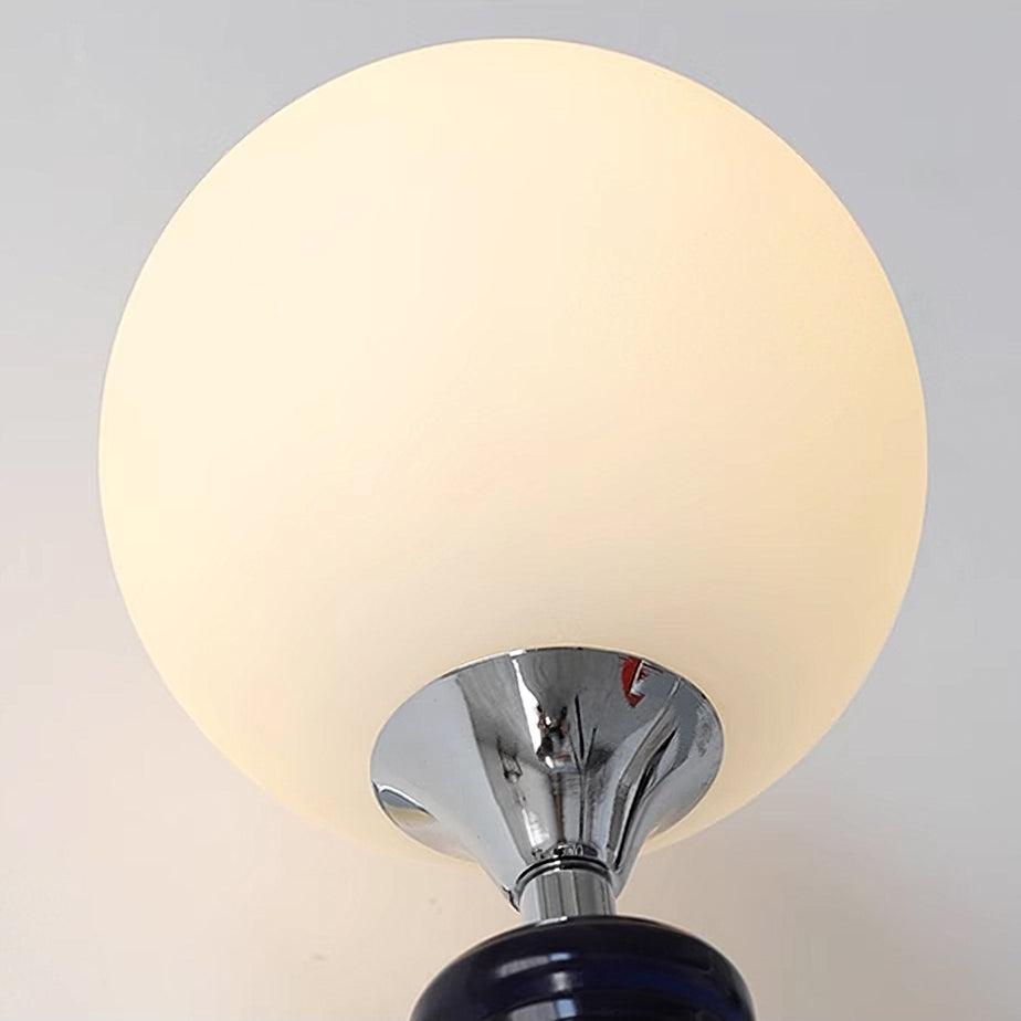 Dalt Wall Light | Metal & Glass | Chrome & Blue