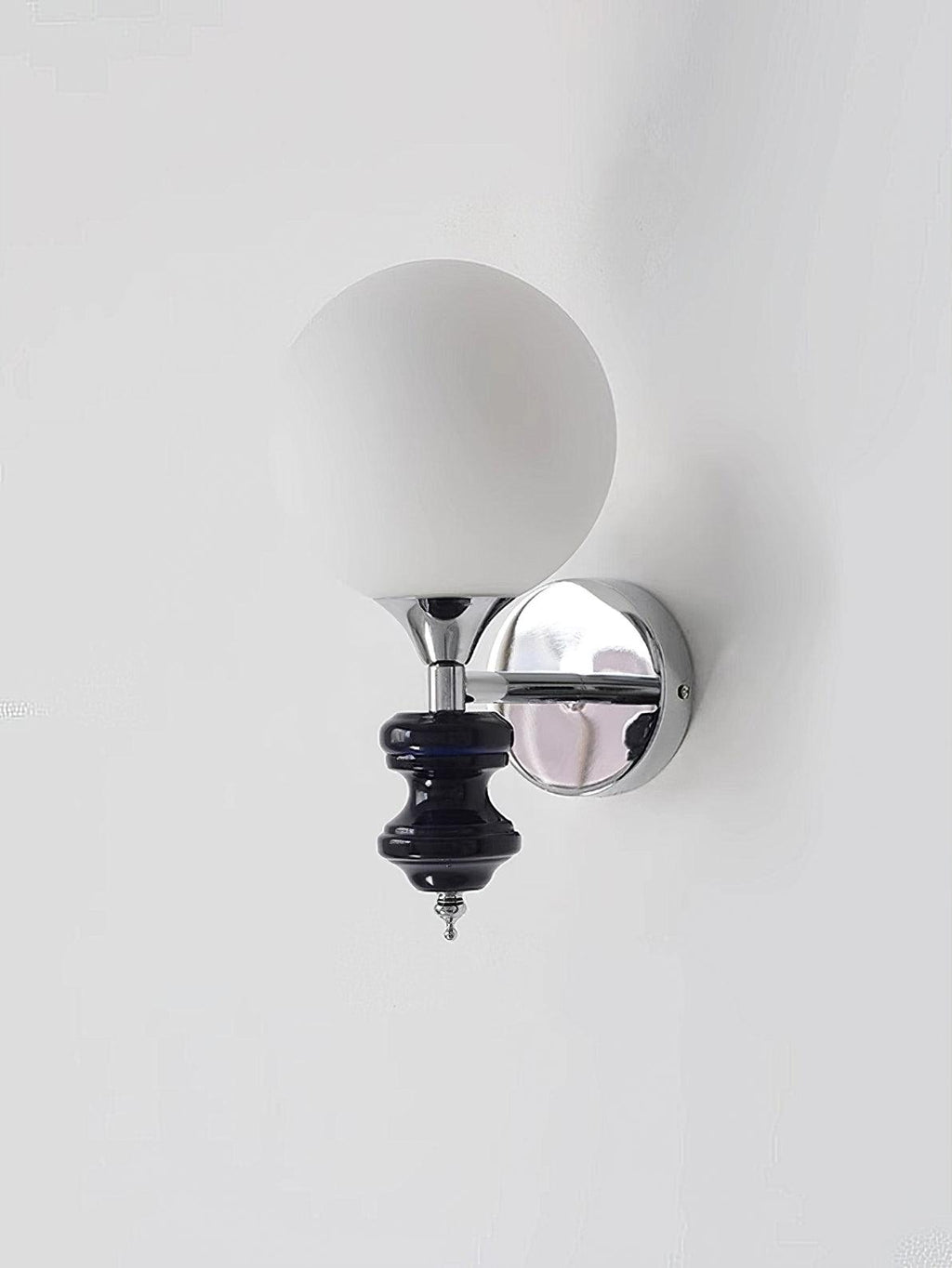 Dalt Wall Light | Metal & Glass | Chrome & Blue