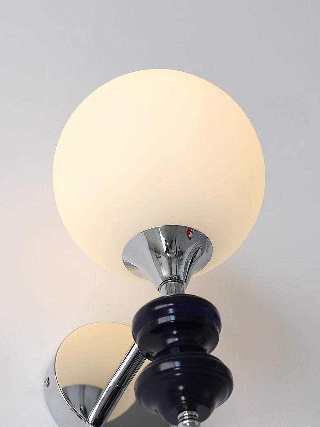 Dalt Wall Light | Metal & Glass | Chrome & Blue