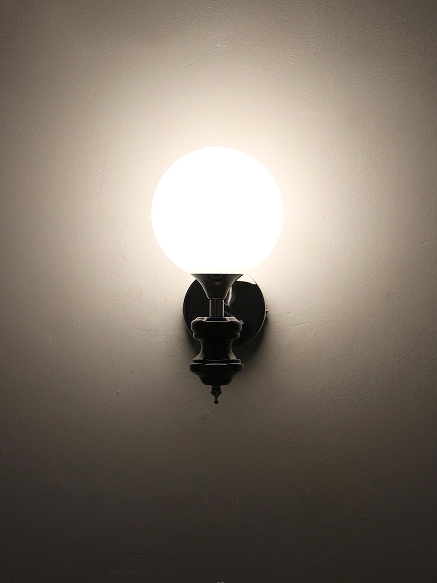 Dalt Wall Light | Metal & Glass | Chrome & Blue