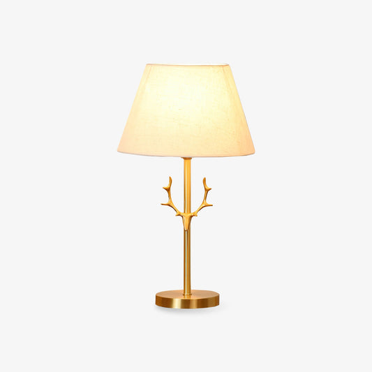 Dalton Table Lamp | Brass Fabric | White Shade