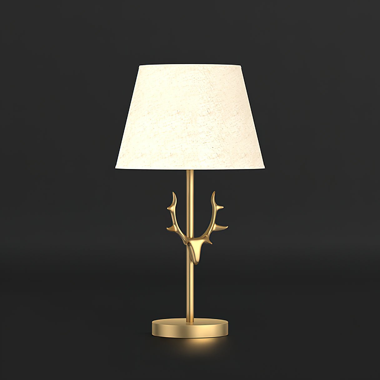 Dalton Table Lamp | Brass Fabric | White Shade