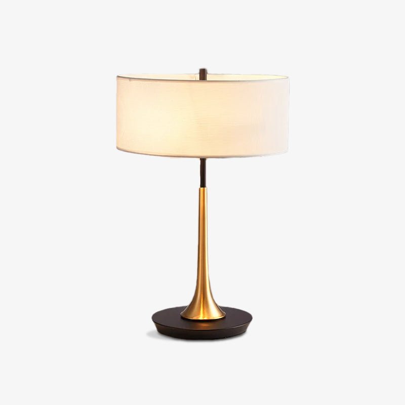 Dana Table Lamp | Metal & Fabric | Black & Gold