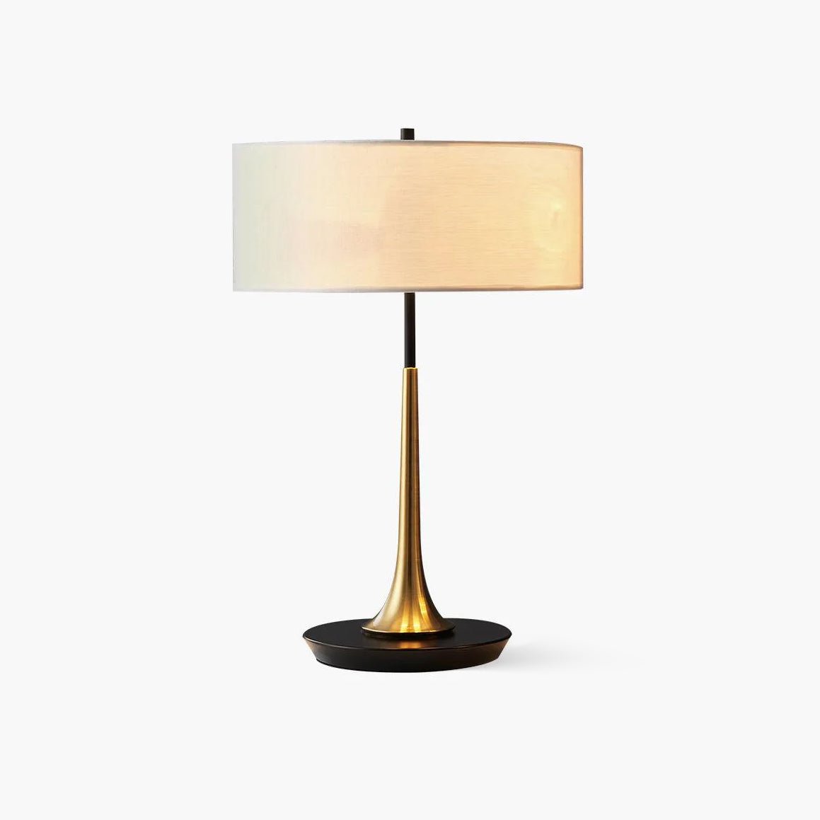 Dana Table Lamp | Metal & Fabric | Black & Gold
