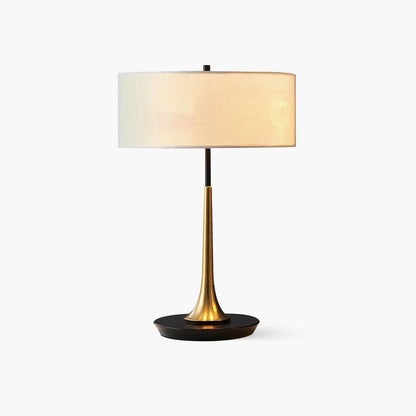 Dana Table Lamp | Metal & Fabric | Black & Gold