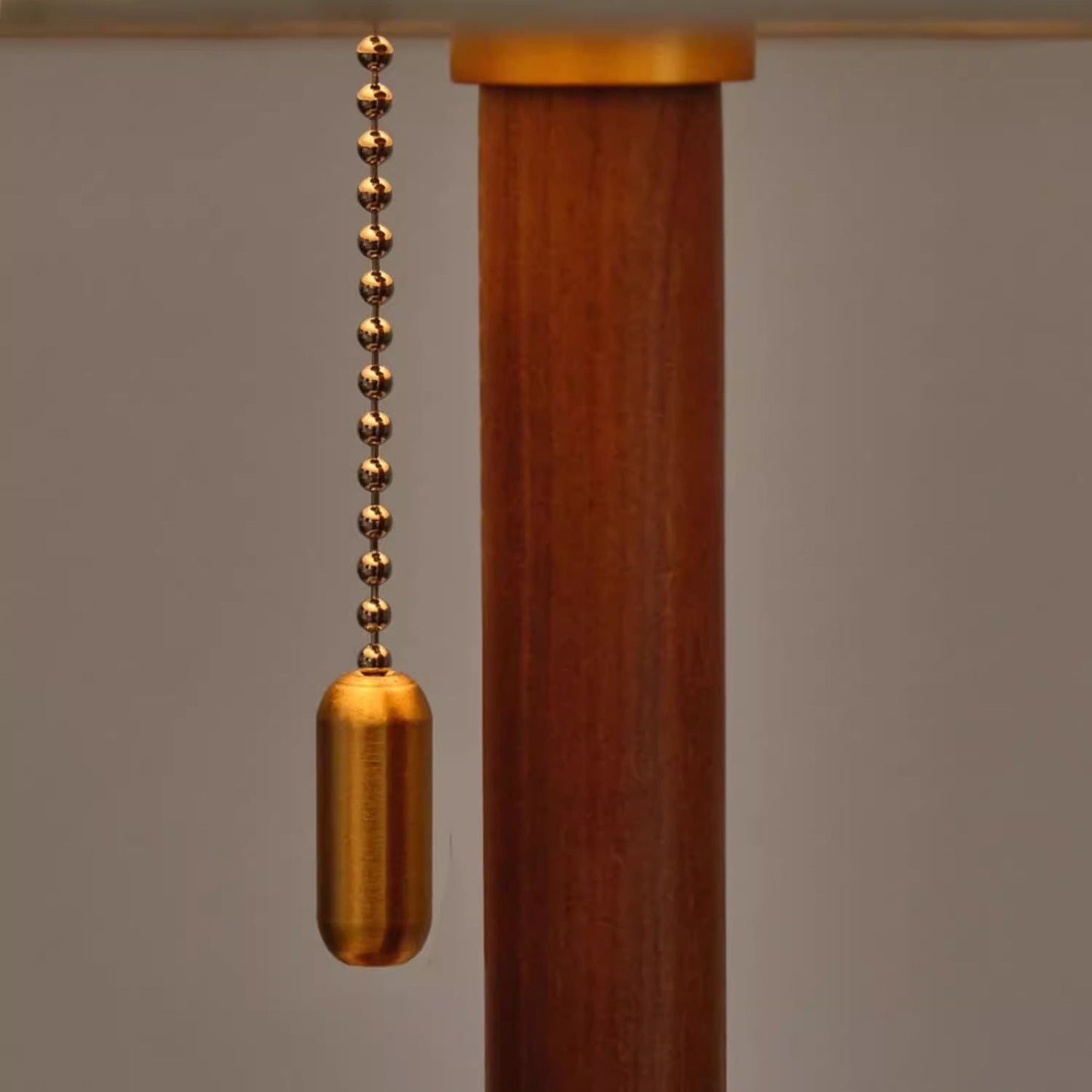 Daphne Table Lamp | Copper & Walnut | Beige Shade