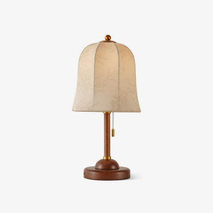 Daphne Table Lamp | Copper & Walnut | Beige Shade