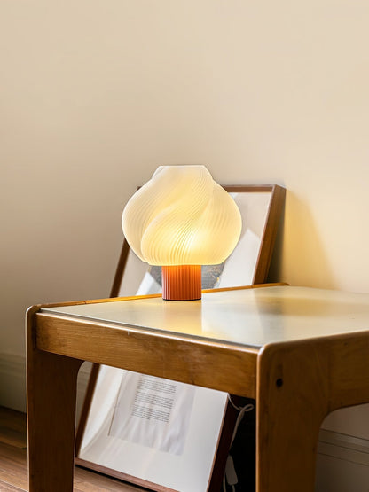 Whirl Pop Table Lamp | Frosted Swirl Shade | Pink, Red, Blue