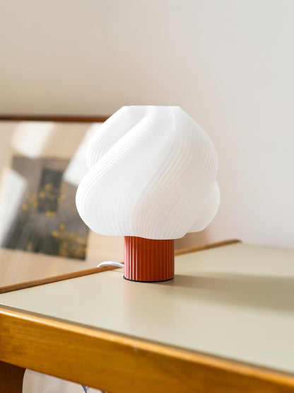 Whirl Pop Table Lamp | Frosted Swirl Shade | Pink, Red, Blue