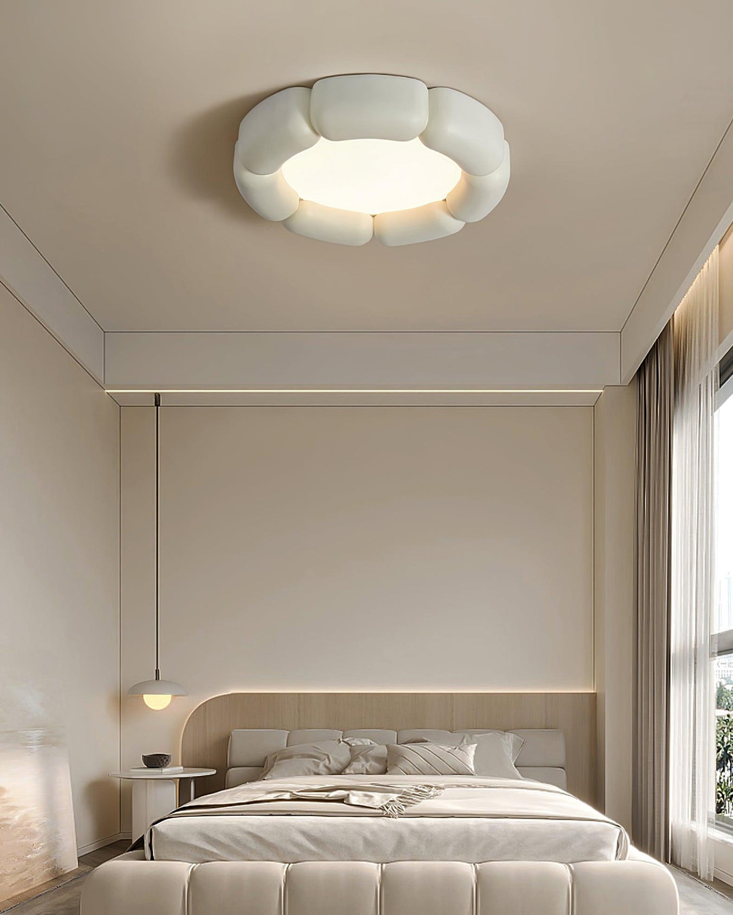 Deco Ceiling Lamp | Resin, Acrylic | White, Orange, Beige