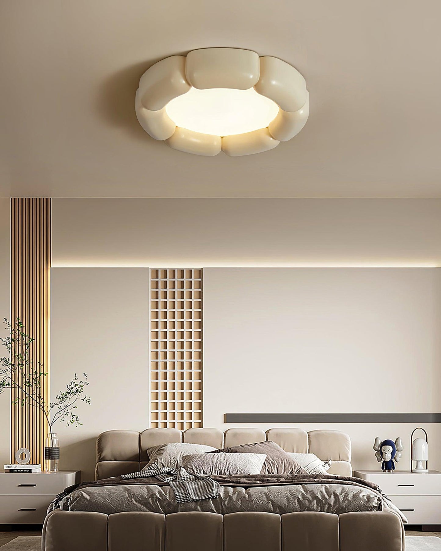 Deco Ceiling Lamp | Resin, Acrylic | White, Orange, Beige