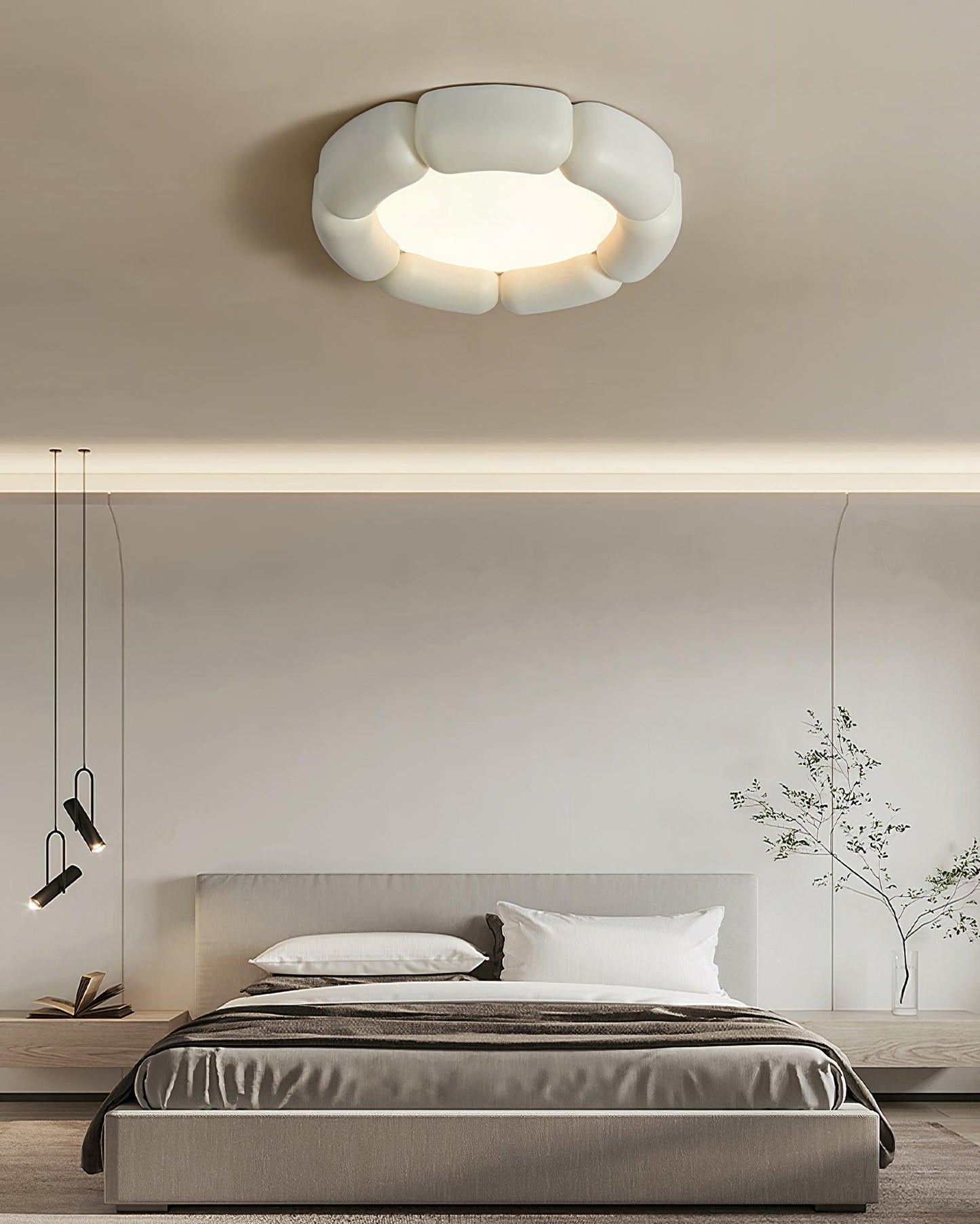 Deco Ceiling Lamp | Resin, Acrylic | White, Orange, Beige