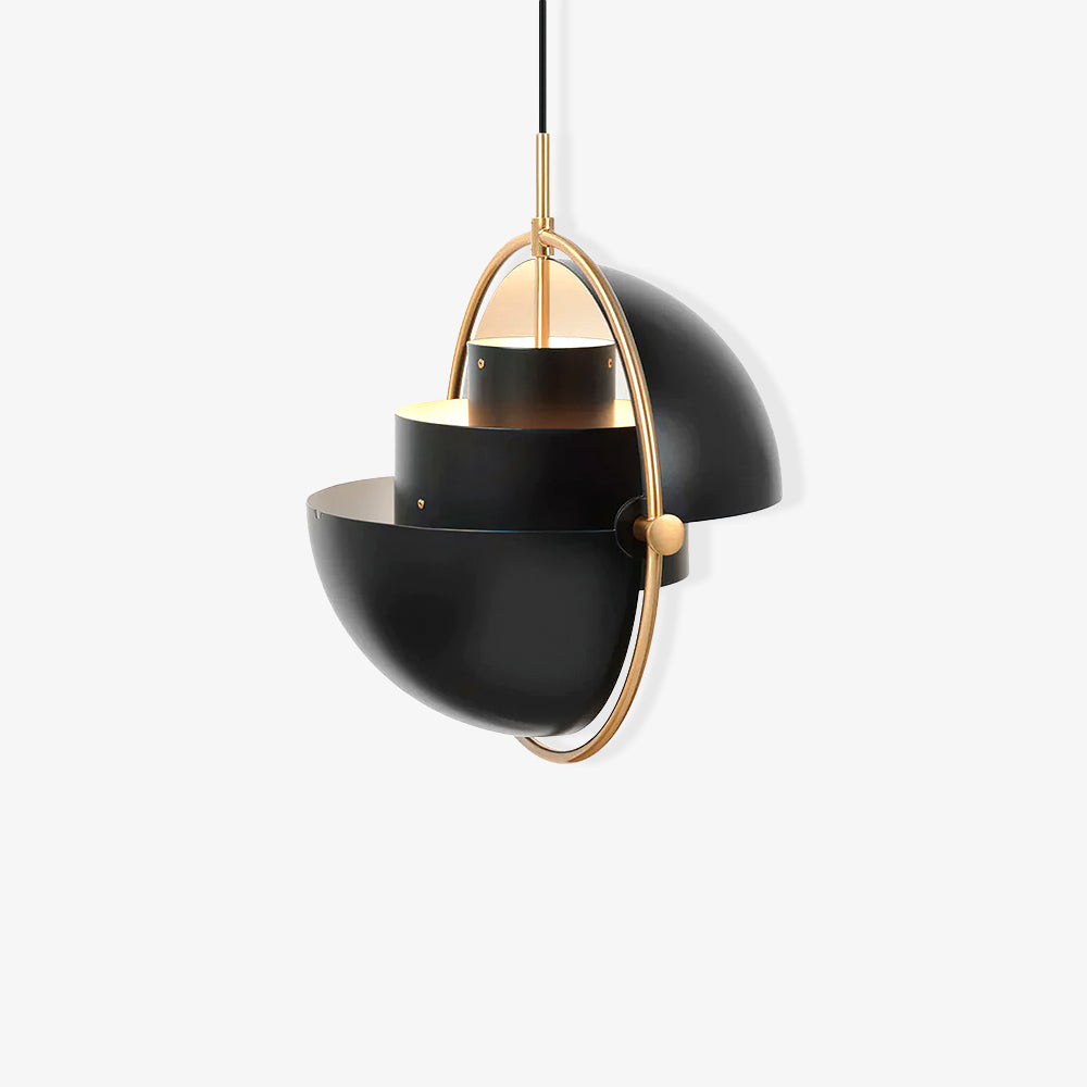 Multi-Lite Pendant Light | Adjustable Metal Shade | Black, Copper, Chrome Options