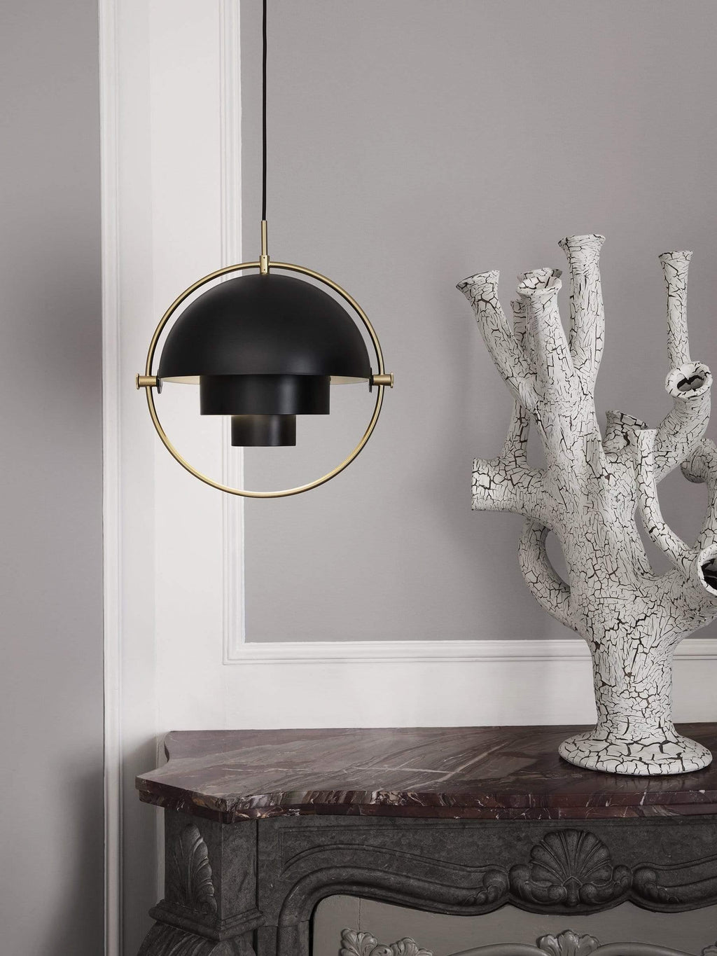 Multi-Lite Pendant Light | Adjustable Metal Shade | Black, Copper, Chrome Options