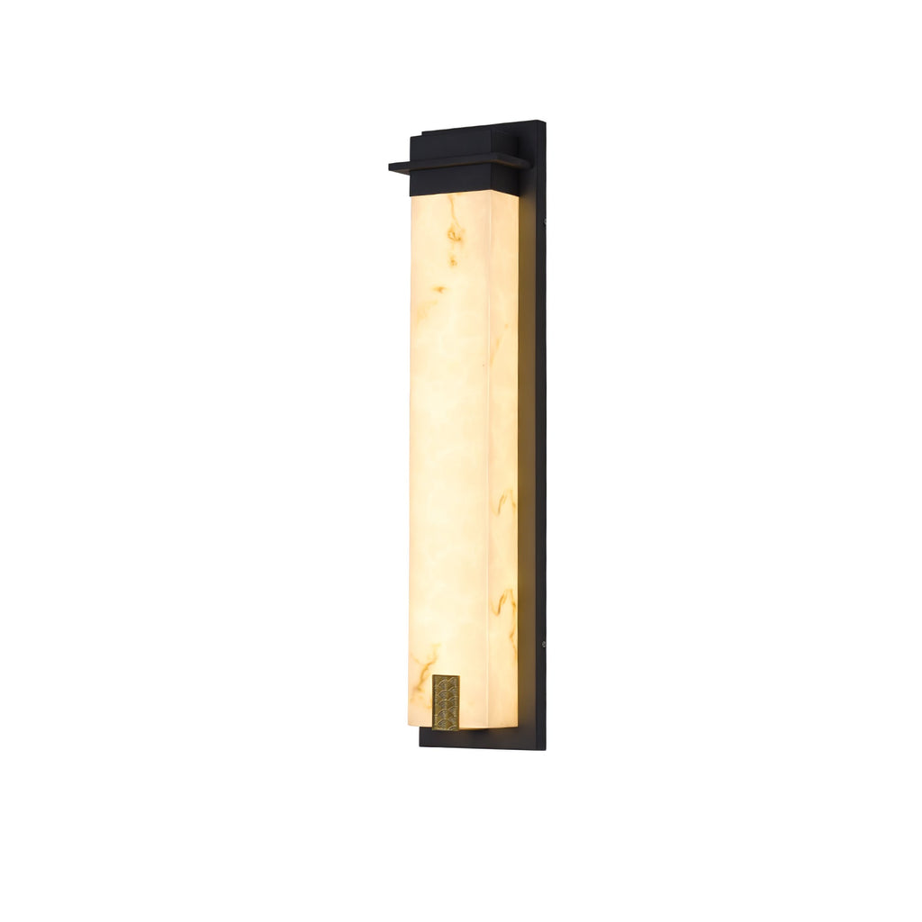 Delaney Outdoor Wall Light | Stainless Steel, Resin | Black & White