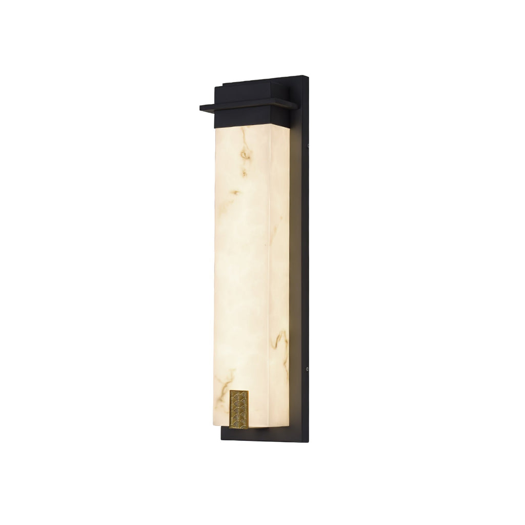 Delaney Outdoor Wall Light | Stainless Steel, Resin | Black & White
