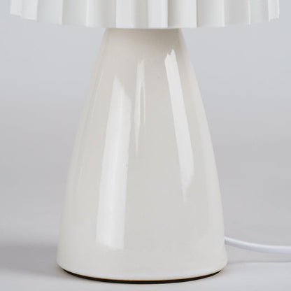 Delilah Table Lamp | Glass, Fabric | White