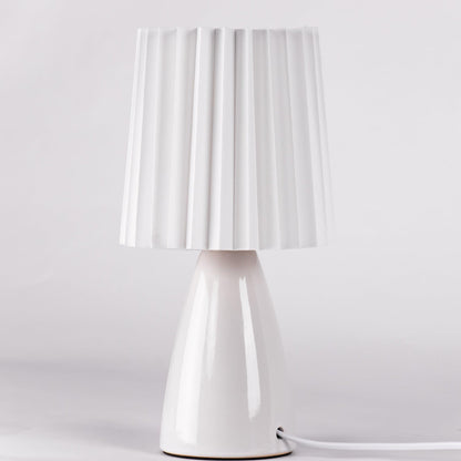 Delilah Table Lamp | Glass, Fabric | White