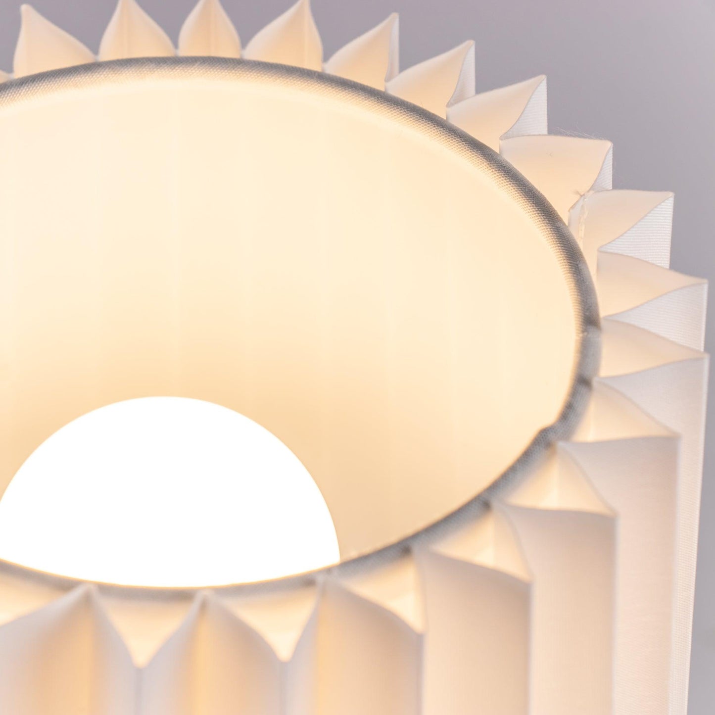 Delilah Table Lamp | Glass, Fabric | White