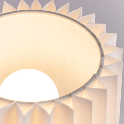 Delilah Table Lamp | Glass, Fabric | White
