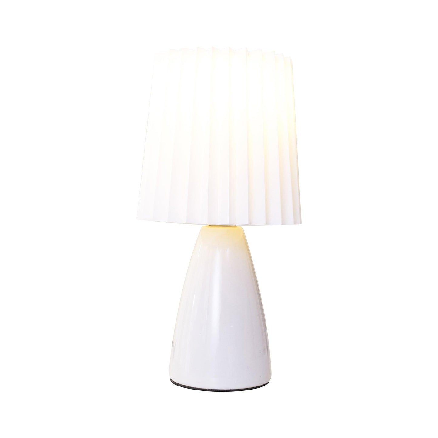 Delilah Table Lamp | Glass, Fabric | White