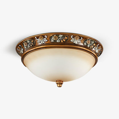 Deltana Resin Recessed Ceiling Light | Pineapple Motif | Copper