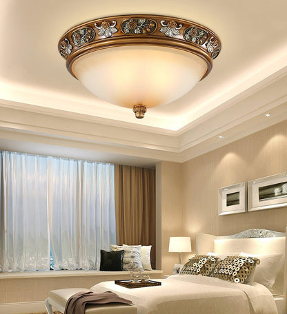 Deltana Resin Recessed Ceiling Light | Pineapple Motif | Copper
