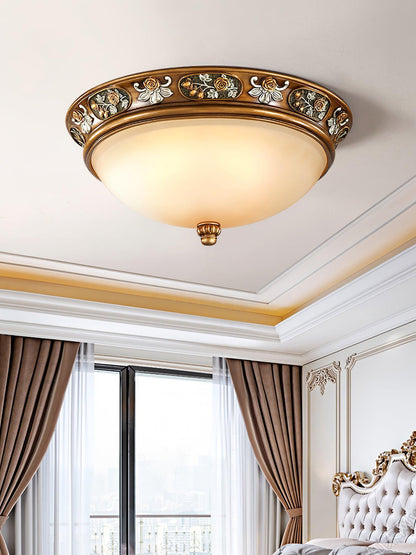 Deltana Resin Recessed Ceiling Light | Pineapple Motif | Copper
