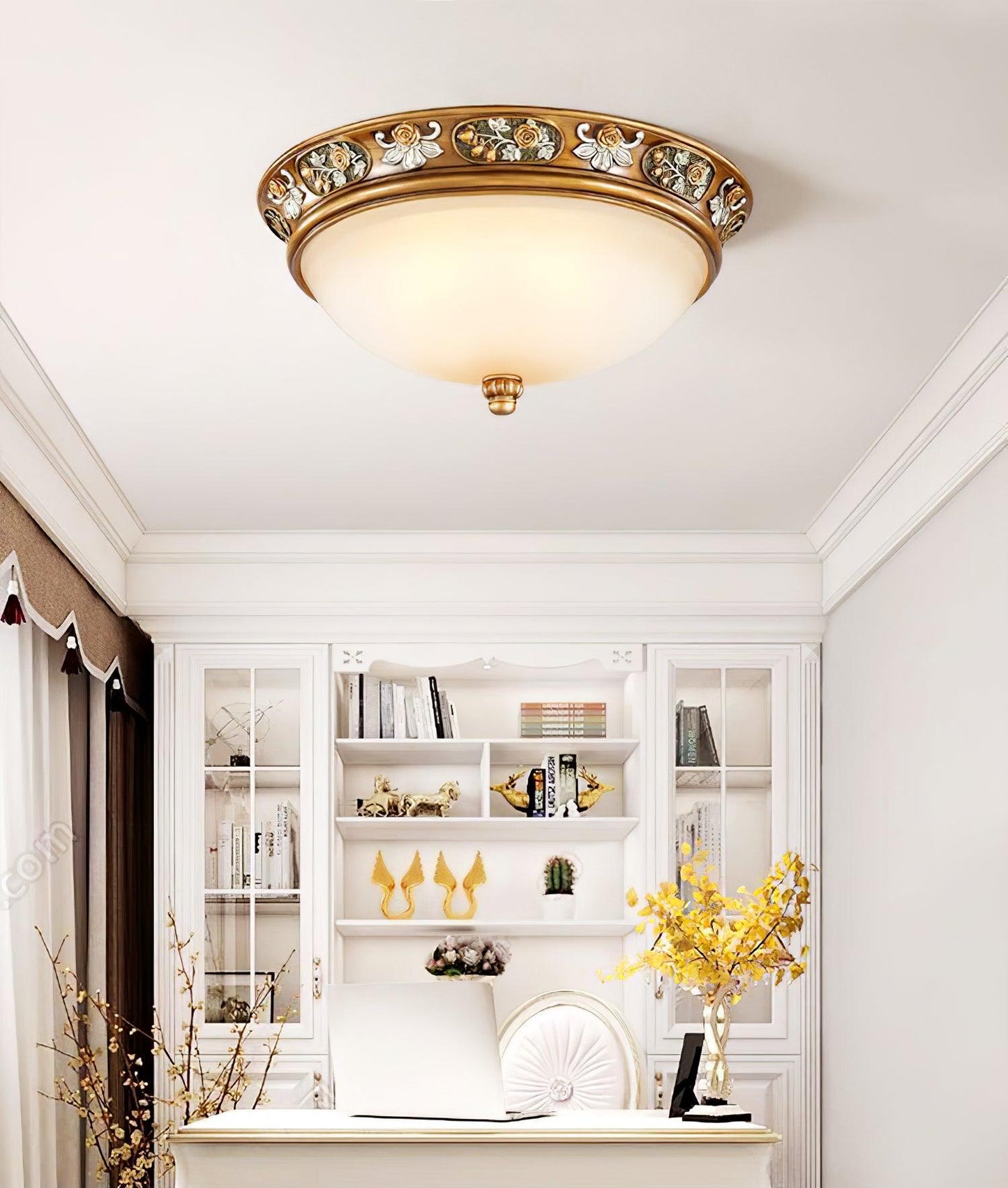 Deltana Resin Recessed Ceiling Light | Pineapple Motif | Copper
